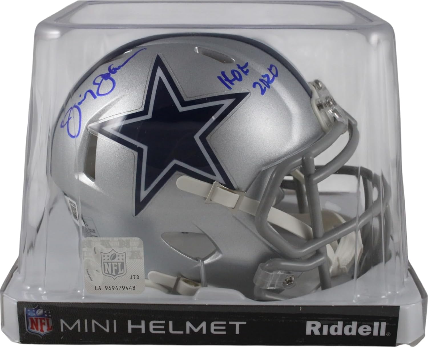 Jimmy Johnson Autographed/Signed Dallas Mini Helmet HOF Beckett Witness