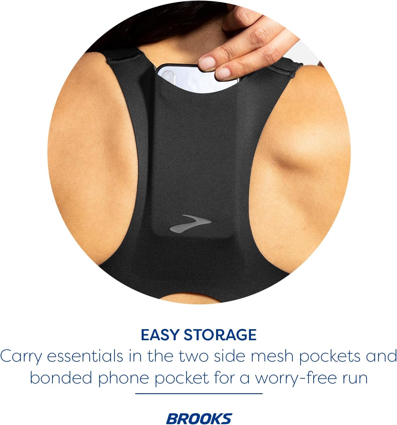 Brooks Women's 3 Pocket Sports Bra for Running, Workouts & Sports - Image 6