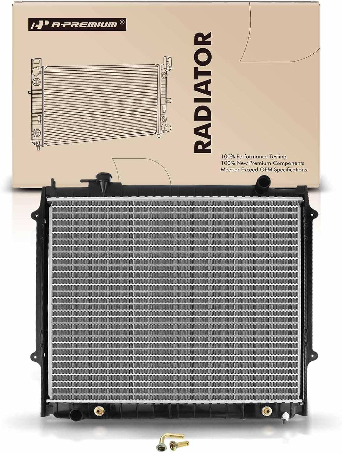 A-Premium Engine Coolant Radiator with Transmission Oil Cooler Compatible with Toyota Tacoma 1995-2004 - Automatic Transmission Only - Replace# 16400C040