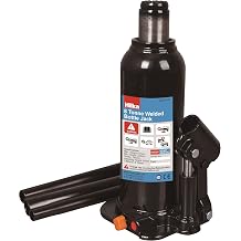 Hilka 82250208 8 Tonne 222-447mm Welded Bottle Jack, Black