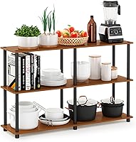 Vista 5 de Furinno Mesa de extremo de alambre, Mesa lateral, Marrón