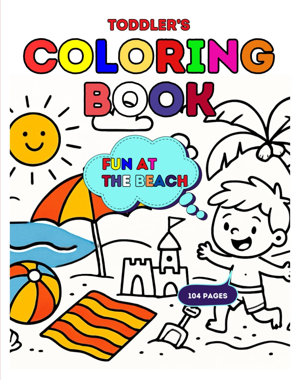 Fun at the beach: Toddler's coloring book (Fun with Twin Toys USA)