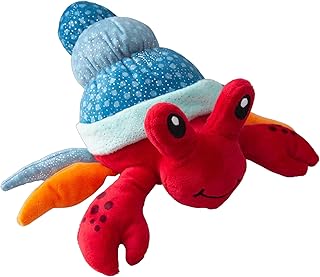 Snugarooz Hermie The Crab with Repair Patch - Soft Plush Dog Toy with Squeaker & Crinkle Sounds - Fun and Engaging Toy for Dogs, Perfect for Playtime