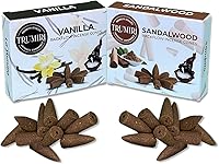 Vista 32 de TRUMIRI Conos de incienso de reflujo – Paquete combinado de 20 conos de incienso en cascada – 10 limoncillo + 10 eucaliptos – Conos de incienso