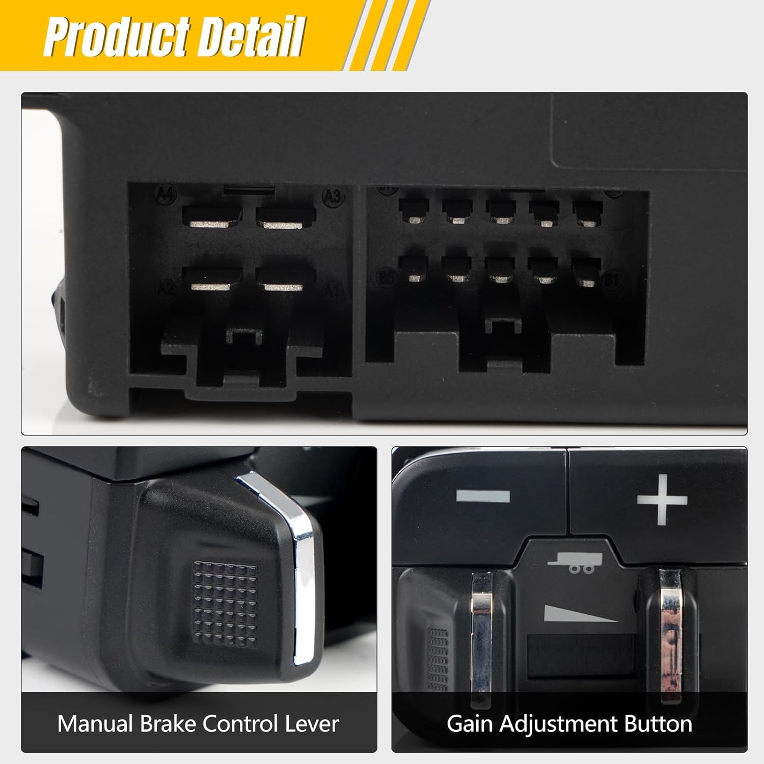 Trailer Brake Control Module Switch kit Compatible with Ram 1500 2500 3500 4500 5500 2016-2018 1500 Classic Edition 2019-2021 in-Dash Trailer Brake Controller Replace 82215040AC 82215040AB 68105206AC