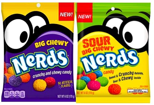 Nerds Big Chewy Nerds Sour & Crunchy Red de sabores artificiales WT 6oz