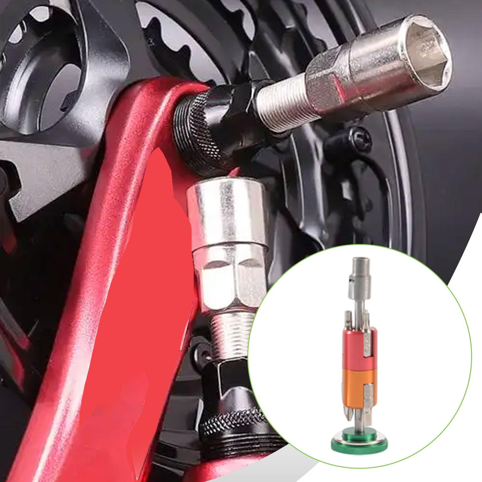 Fahrrad Wartungsset Werkzeug Kombinationsschlüssel Bike Reparaturwerkzeug Schraubendreher Aluminiumlegierung Magnetischer Aufbewahrung Mobil Sechskant, GrÜn