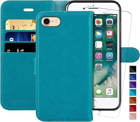 Iphone Se Case Iphone 7 Wallet Case Iphone 8 Wallet Case 4 7 Inch Glass Screen Protector Included Flip Folio Leather Cell Phone Cover With Credit Card Holder For Apple Iphone 7 8 Se2 Amazon Co Uk Electronics Photo
