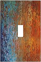 Vista 137 de Placa de pared doble basculante de mármol azul, cubierta decorativa de interruptor de luz de 2 cuadras, moderna acuarela degradada, arte de tinta