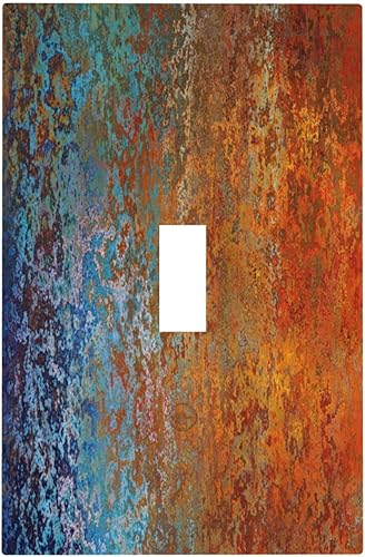 Miniatura 137 de Placa de pared doble basculante de mármol azul, cubierta decorativa de interruptor de luz de 2 cuadras, moderna acuarela degradada, arte de tinta