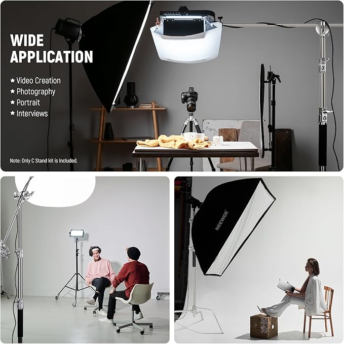 Soporte para luces con brazo de 10.5ft de acero inoxidable miniatura 2