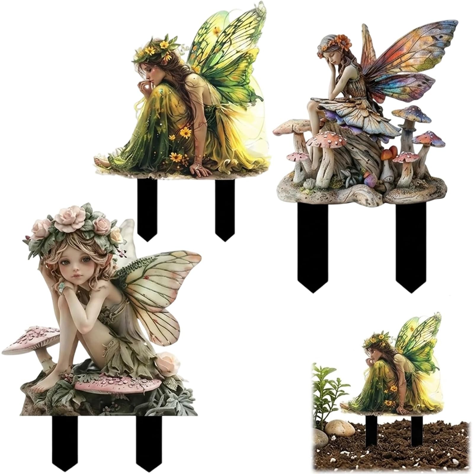 Garden Decoration Items Outdoor, Magical Fairy Ornaments for Garden Decor, Enchanting Balcony Decoration Items, 3PCS Garden Fairy Ornaments for Potted Plants and Outdoor Spaces-image-24