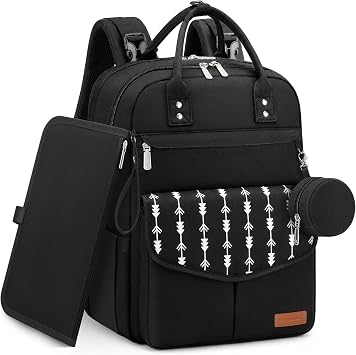 RAINSMORE Sac à Dos Ergonomique 28L avec 19 Compartiments et Boîte Sucette