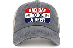 Embroidered Beer Cap Display Hat for Men and Women