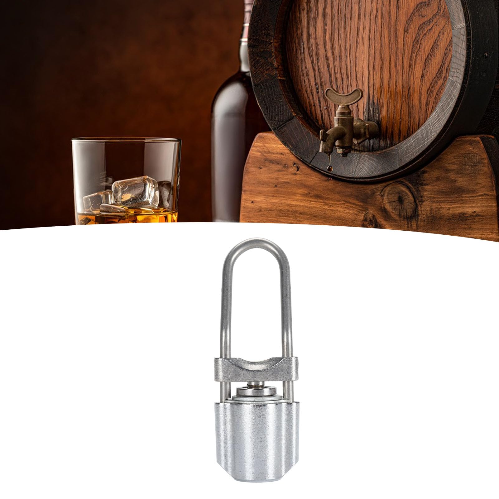 Cerradura para grifo de cerveza Cerradura para grifo de cerveza de barril segura a prueba de fugas de acero inoxidable para equipos de barril de cerveza casera A prueba de