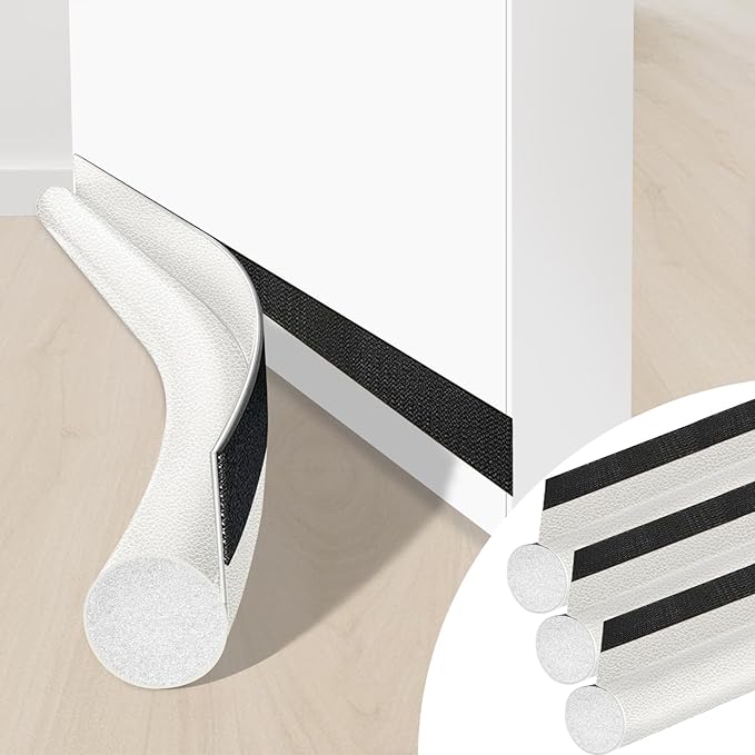 TOFFCAEA Draught Excluders 3 Pieces Cut to Size 96 x 5 cm One Side Door Insulator Door Seal Seal Strip Bottom Draft Block Draft Block Seal for Draft Noise Insect Proof Seal