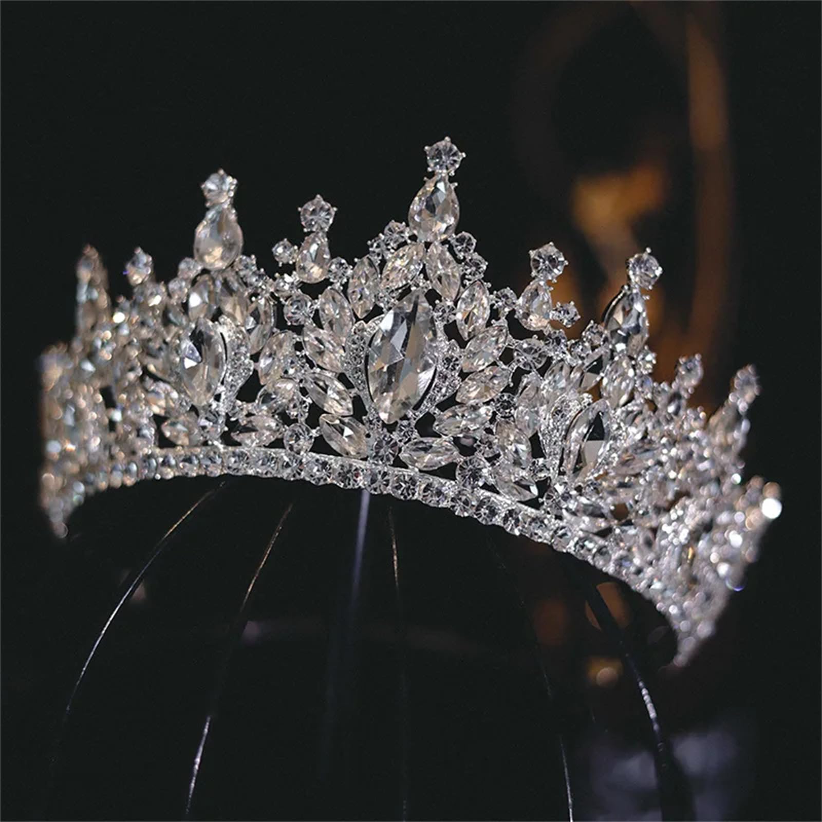 Tiaras de cristal para novia, corona de diamantes de imitación, tocados para concursos de belleza, accesorios para el cabello de boda