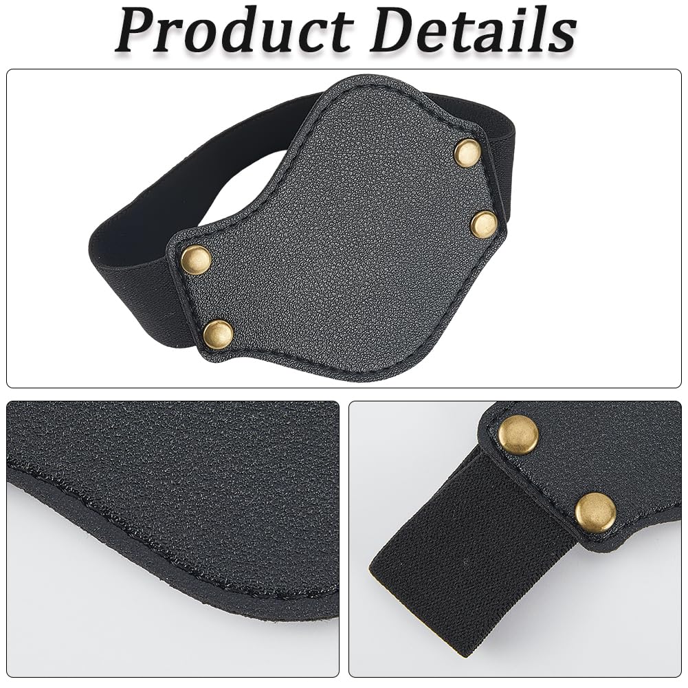 4 pezzo di cover per Cambio Marcia In Pelle PU per Moto Resistente Regolabile per Scarpe e Stivali per Uomo e Donna In Viaggio In Moto (Nero)