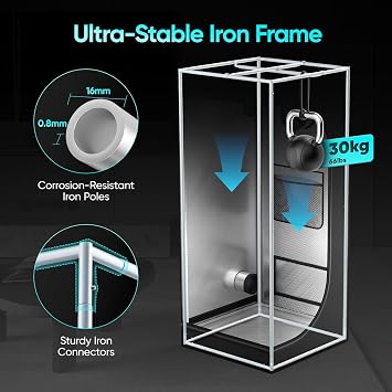 Grow Tent Complete Set with M1000 LED Full Spectrum Grow Lamp 60 x 60 x 140 cm Grow Tent 4 Inch 215 CFM 3000 RPM Quiet and Efficient Ventilation Kit 4-Speed Fan Hydroponics Indoor Growing