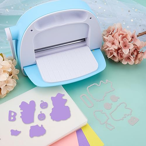 Miniatura 10 de ORIGACH Autumn Harvest - Juego de sellos y troqueles transparentes, espantapájaros de calabaza otoñal, sellos de silicona y troquelado de metal para