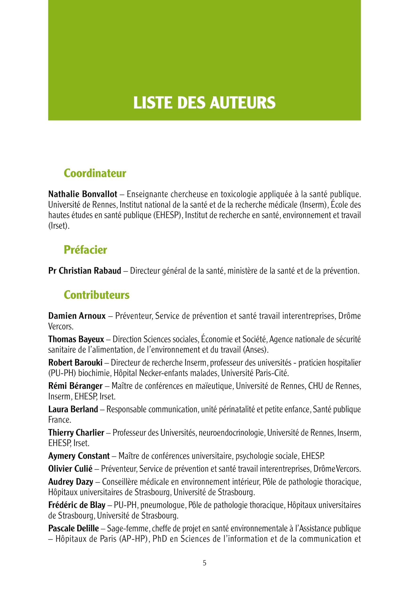 Perturbateurs endocriniens: Vers une meilleure prévention des expositions