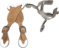 Espora Quarto De Milha + Correia Esteirada Luxo