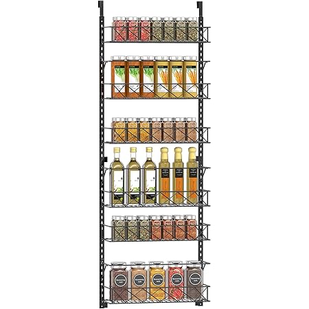 10-tier Over The Door Pantry Organizer With Mesh Baskets, Adjustable - View #3
