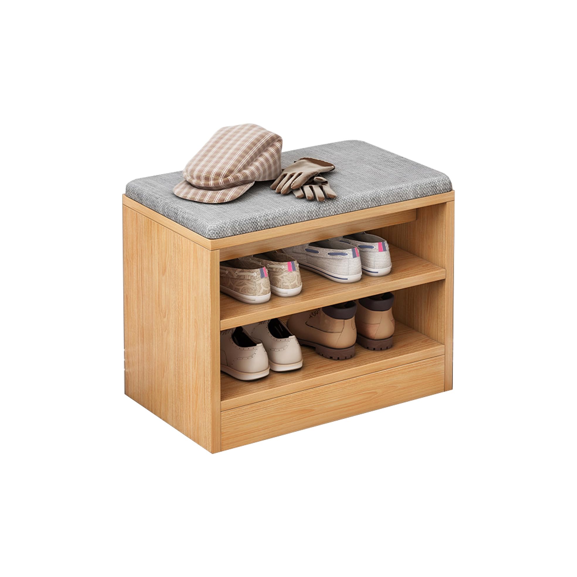 Tabouret à chaussures multifonctionnel pour optimiser un couloir étroit