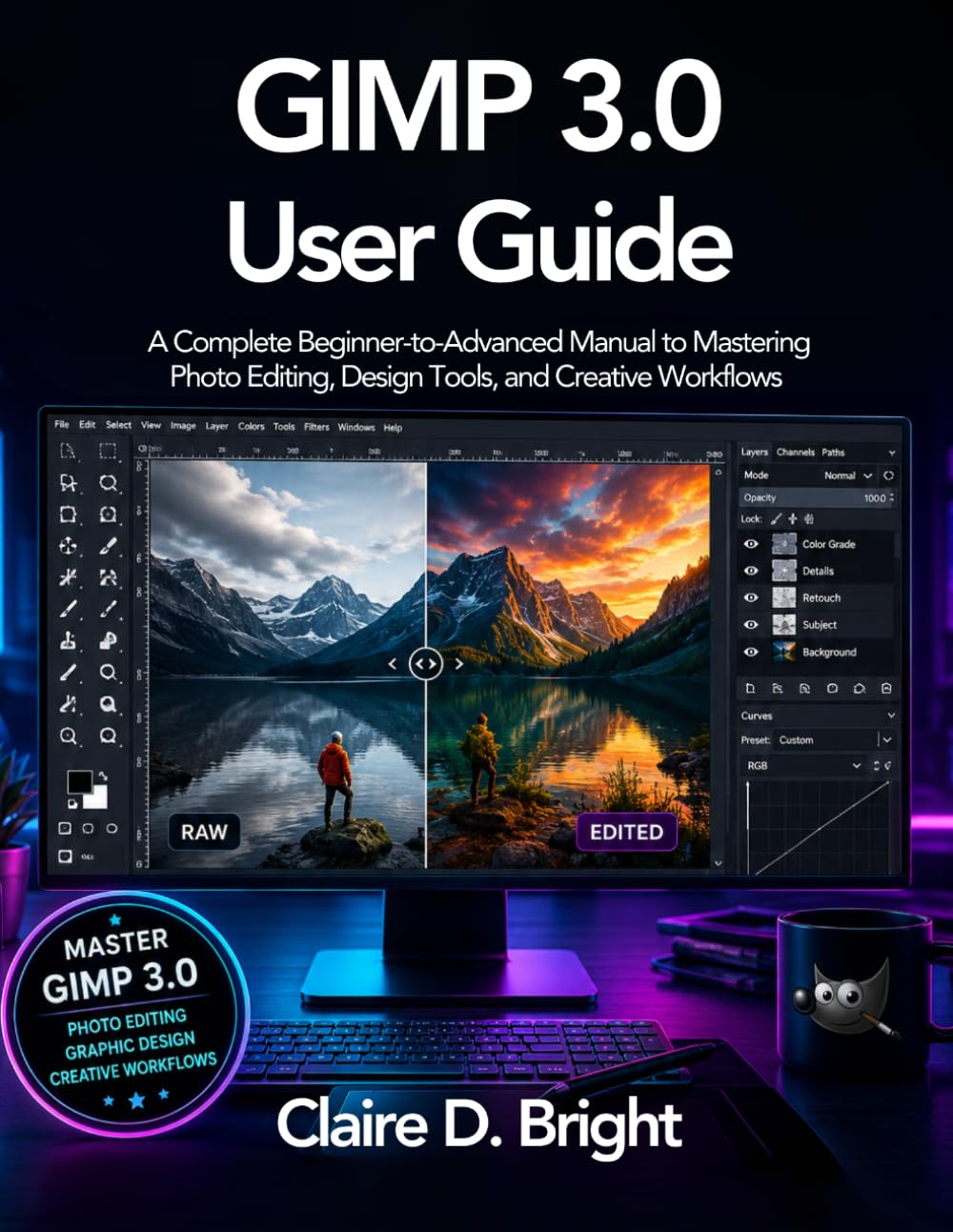 GIMP 3.0 User Guide: A Complete Beginner-to-Advanced Manual to Mastering Photo Editing, Design Tools, and Creative Workflows