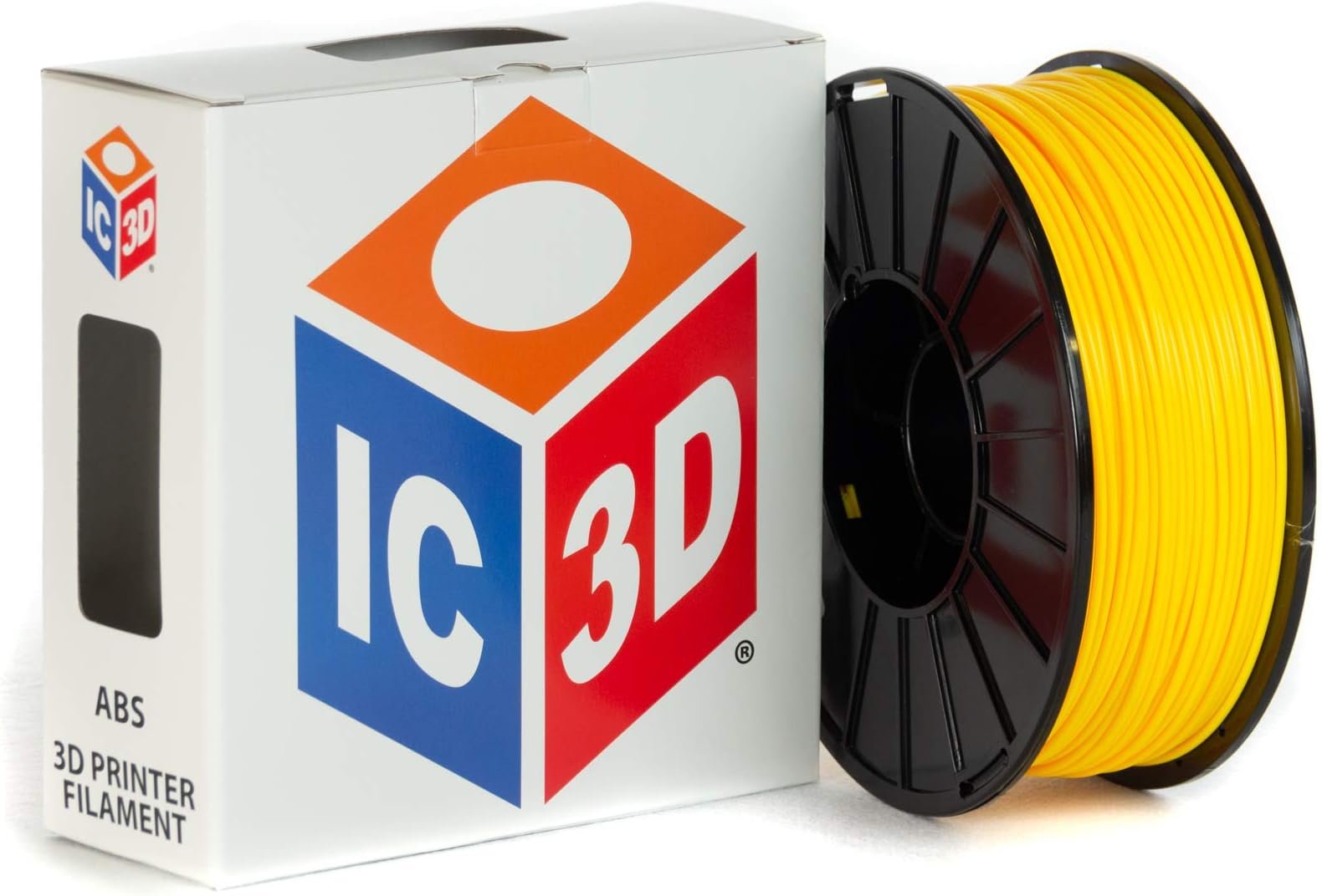 IC3D Yellow 2.85mm ABS 3D Printer Filament - 1kg Spool - Dimensional Accuracy +/- 0.05mm - Professional Grade 3D Printing Filament - Made in USA