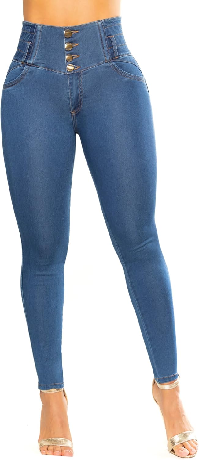 Bula, High Waist Butt Lifting Skinny Jeans - Shape wear Pantalones Colombianos Levanta Cola