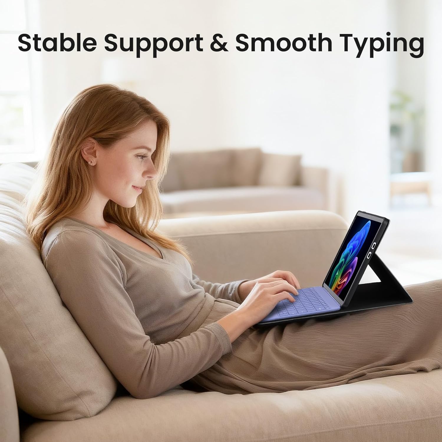 Omnpak Case for Microsoft Surface Pro 12" 2025, Lightweight Protective, Multiple Angle Viewing, Stylus Holder, Compatible with Type Cover Keyboard - Image 3