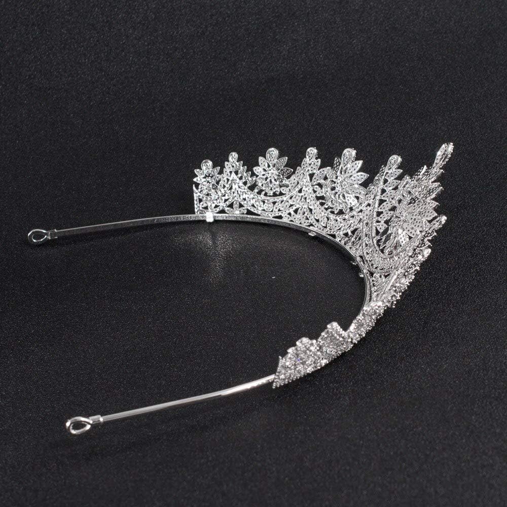 Biżuteria do włosów korona tiary dla kobiet cyrkonia ślubna dla nowożeńców królewska Tiara Diadem korona kobiety bal biżuteria do włosów akcesoria,