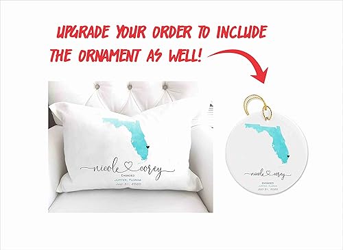Miniatura 2 de Engagement Gift for Couples Personalized Pillow Couples Names Engagement Gifts for Women Unique Engagement Gift for Her