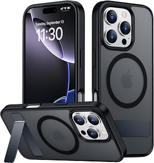 SPIDERCASE for iPhone 16 Pro Case,with Stand,Black