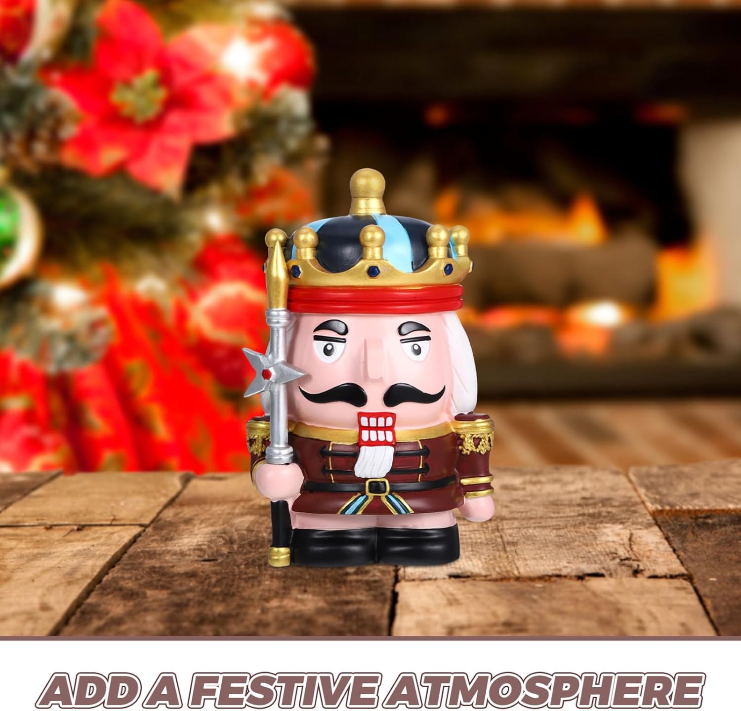 Nutcracker Piggy Bank for Boys and Girls and Adults Cute Holder for Home Decor Safe Money Saving Box Practical Slot for Easy Access for Birthdays and Holidays