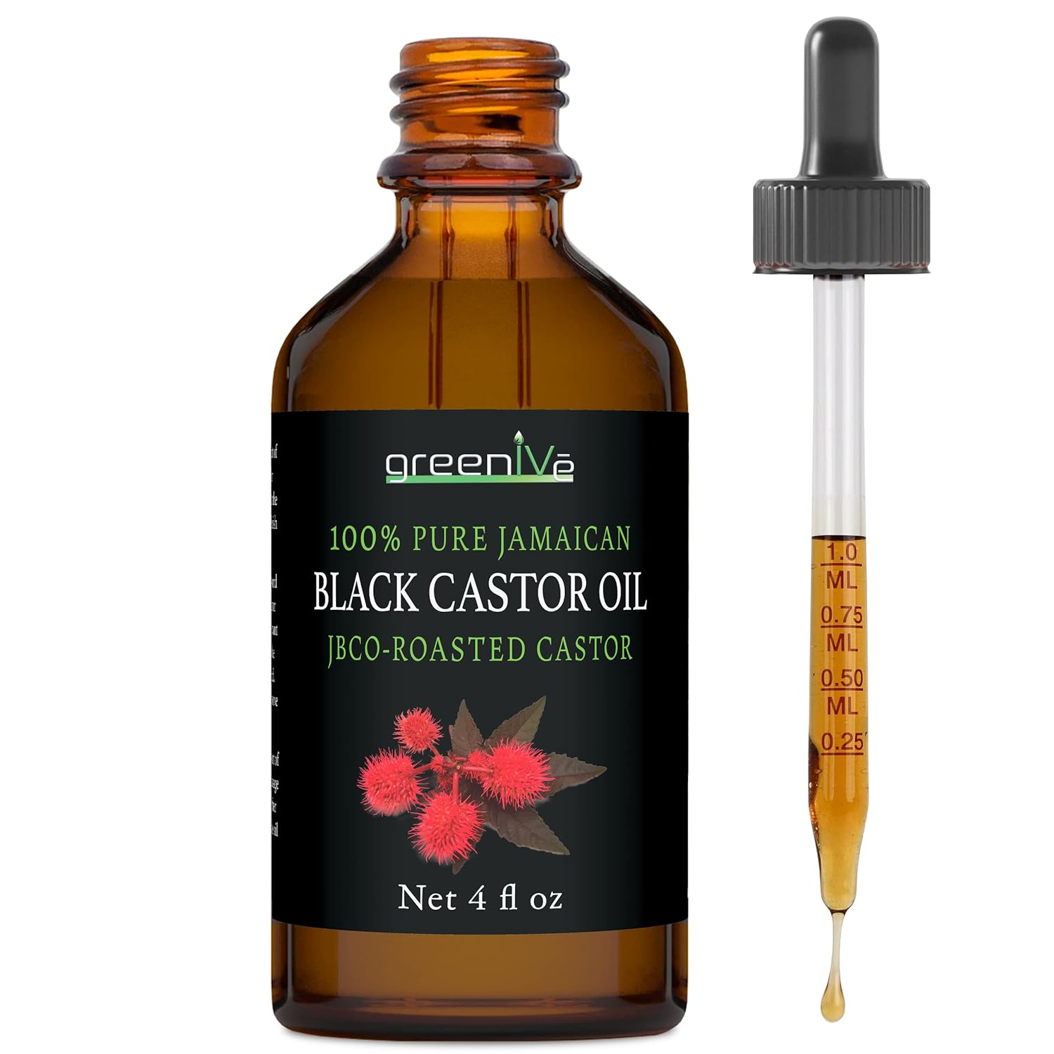 GreenIVe - Jamaican Black Castor Oil - 100% Pure - Exclusively on Amazon (32 Ounce)