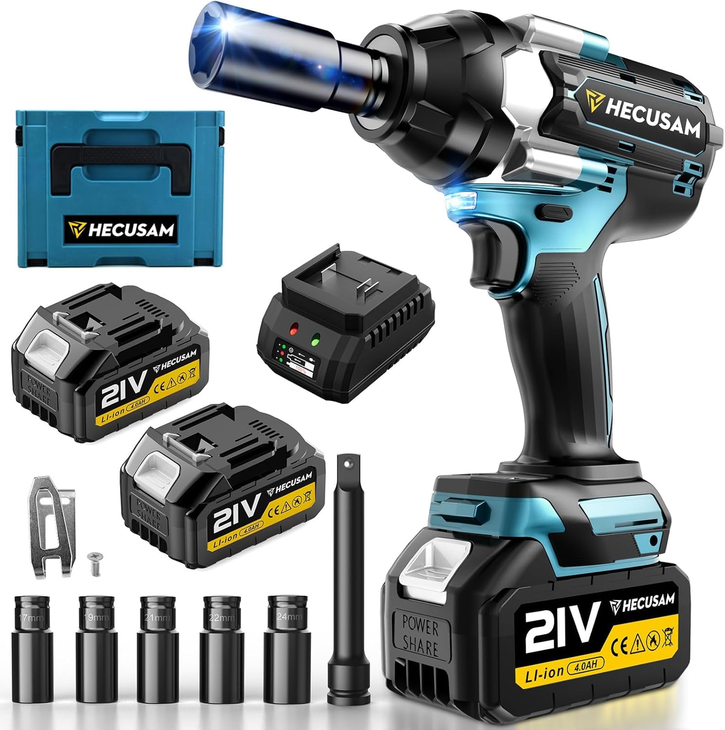 Photo 1 of ***MISSING PIECES -SELLING AS IS *** 1/2" High Torque Impact Wrench, 1500N.m 1106FT-LB Brushless Cordless Impact Gun, 3-Speed Reverse Auto-Stop Electric Impact Driver with LED Light, 2×4.0Ah Battery for Auto Repair & Heavy-Duty Work