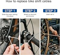 Vista 5 de Carcasa de cable de cambio, desviador de bicicleta forrado para bicicleta, carcasa de cable de cambio, cables de manguera de cambio de ciclismo