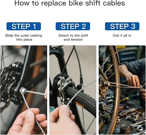 Miniatura 5 de Carcasa de cable de cambio, desviador de bicicleta forrado para bicicleta, carcasa de cable de cambio, cables de manguera de cambio de ciclismo,