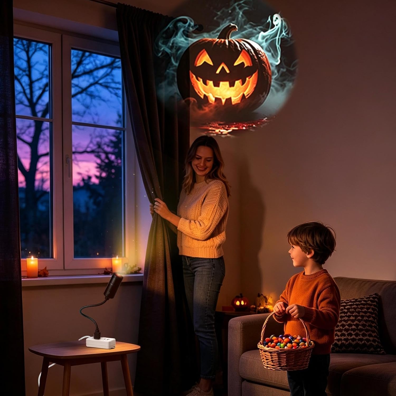 Halloween Projector Reflector Light Photography Gooseneck Projection Lamp image 2