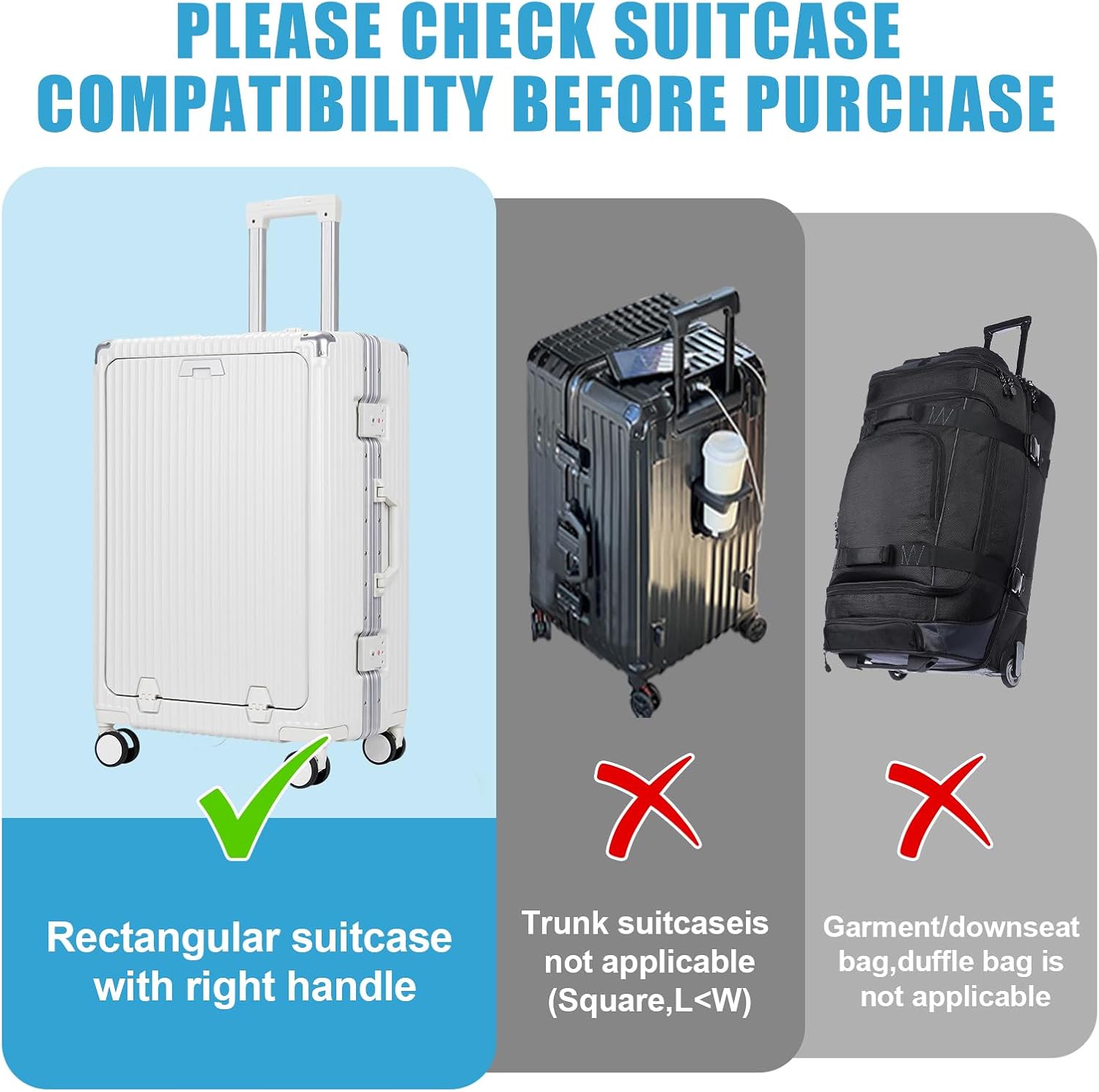Yotako Clear Luggage Cover Protector with Front Pocket Zipper, 28 Inch Luggage Covers for Front Open Suitcase Wheeled Suitcase 28", No Disassembly