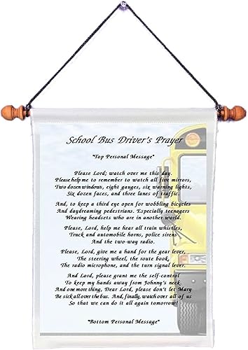 School Bus Driver's Prayer - Personalized Wall Hanging