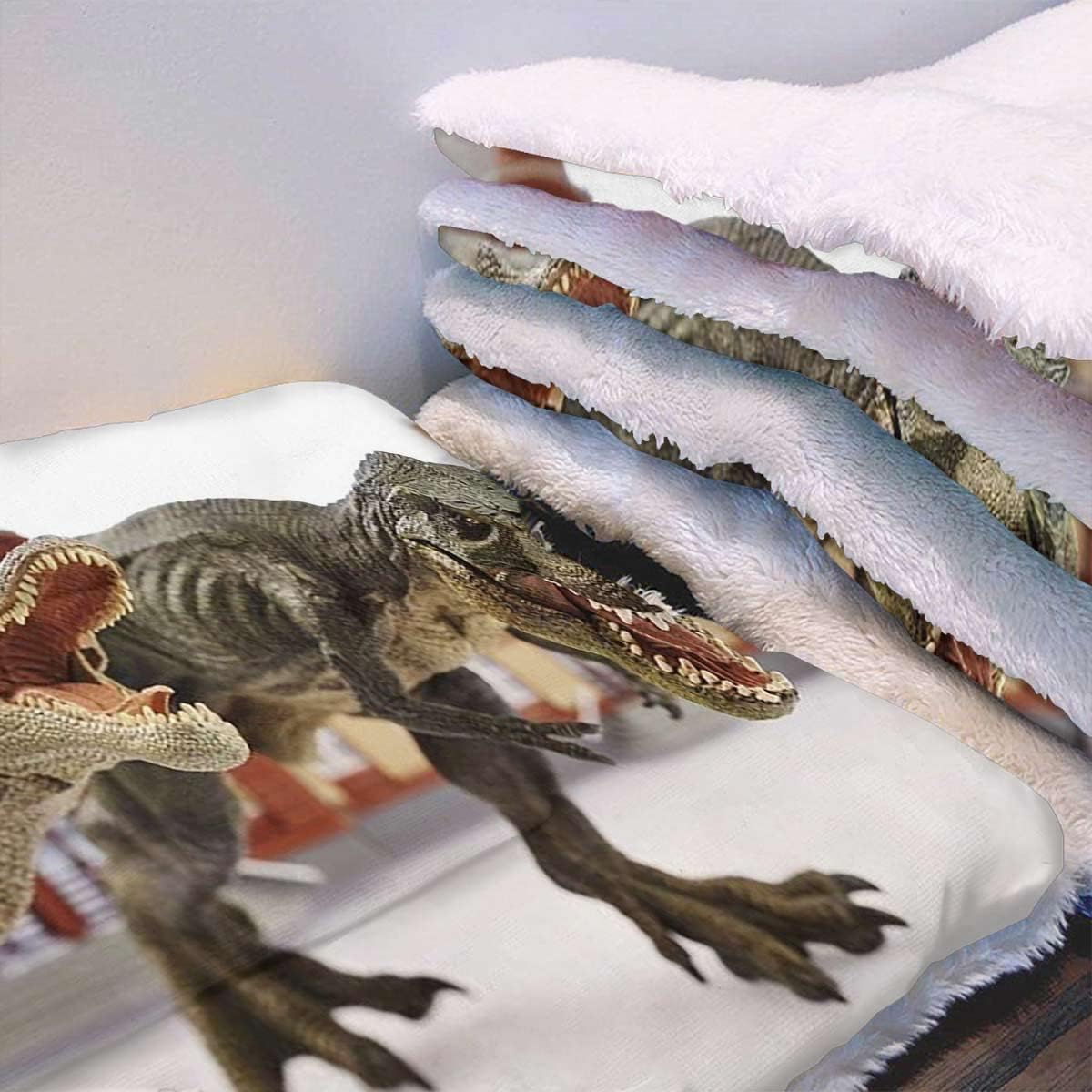 review Brown Ivory Pet Self-Warming Convertible Cuddle Bed Tyrannosaurus Rex Pair Animals Super Soft Plush Dog Crate Pad for Travel or Home Dinosaur 19