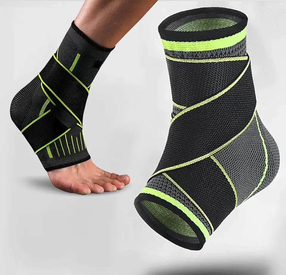 Tornozeleira de Compressão Ortopédica Ajustável – Estabilidade, Alívio de Dores e Suporte 360° para Esportes e Reabilitação