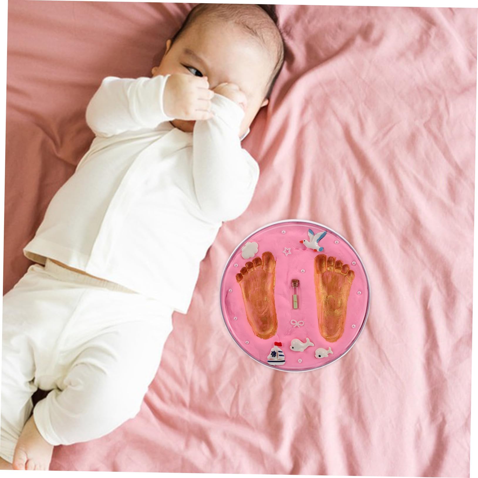 Toyvian Kit Per Calchi Di Mani e Piedi Di Ragazza Ricordi Artistici Per Cameretta Decorazioni Personalizzate Momento Prezioso Per Ragazza