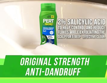 Pert Anti-Dandruff 2 in 1 Shampoo and Conditioner - Advanced Shampoo Conditioner with 2 Percent Salicylic Acid - Dandruff Shampoo with Zinc - 13.5 oz