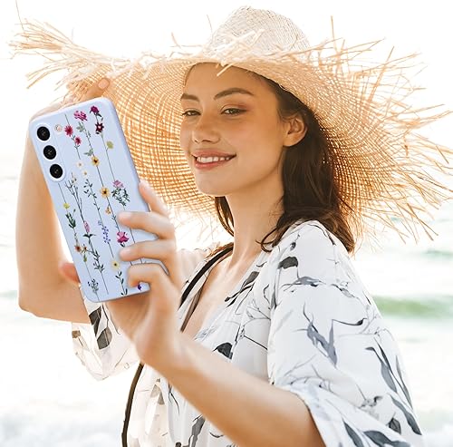 Vista 159 de ZTOFERA Funda protectora delgada para Samsung Galaxy S21 FE 5G, bonito diseño de flores para niñas y mujeres, funda protectora delgada para Galaxy