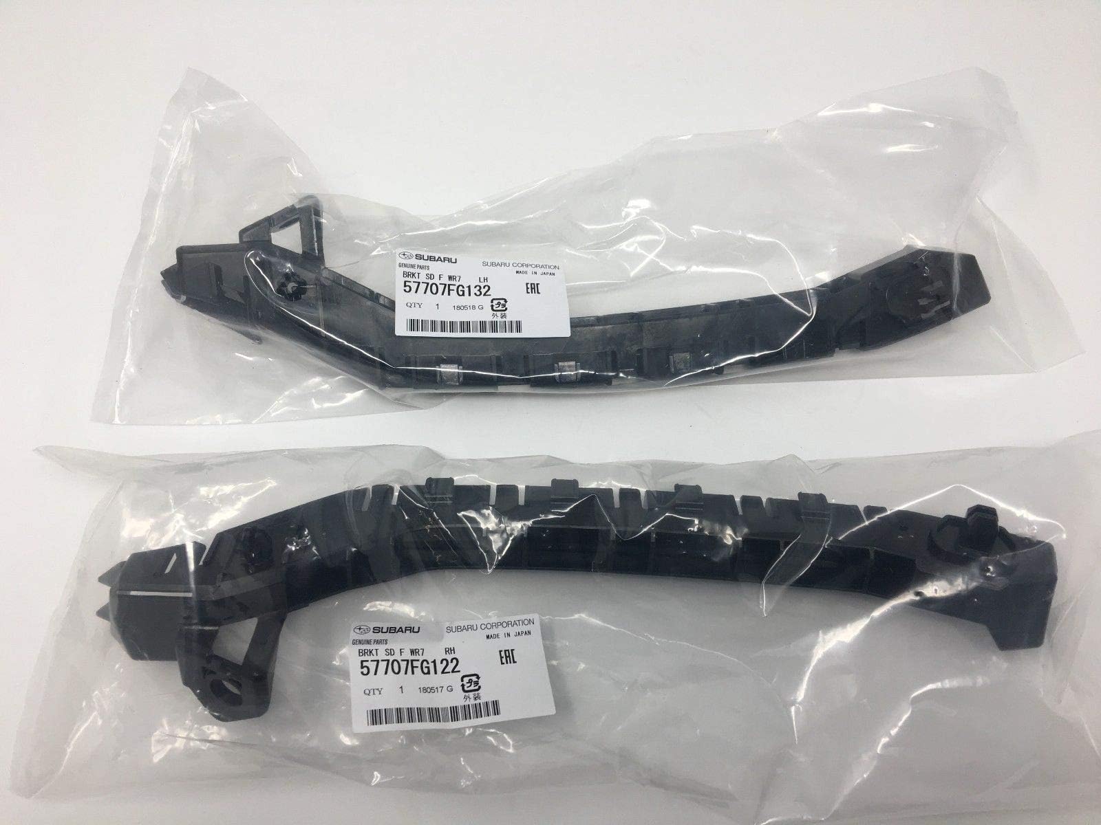 Subaru 2008-2014 Impreza WRX STi Front Left & Right Side Bumper Bracket Set - 57707FG122 & 57707FG132 - Genuine OEM