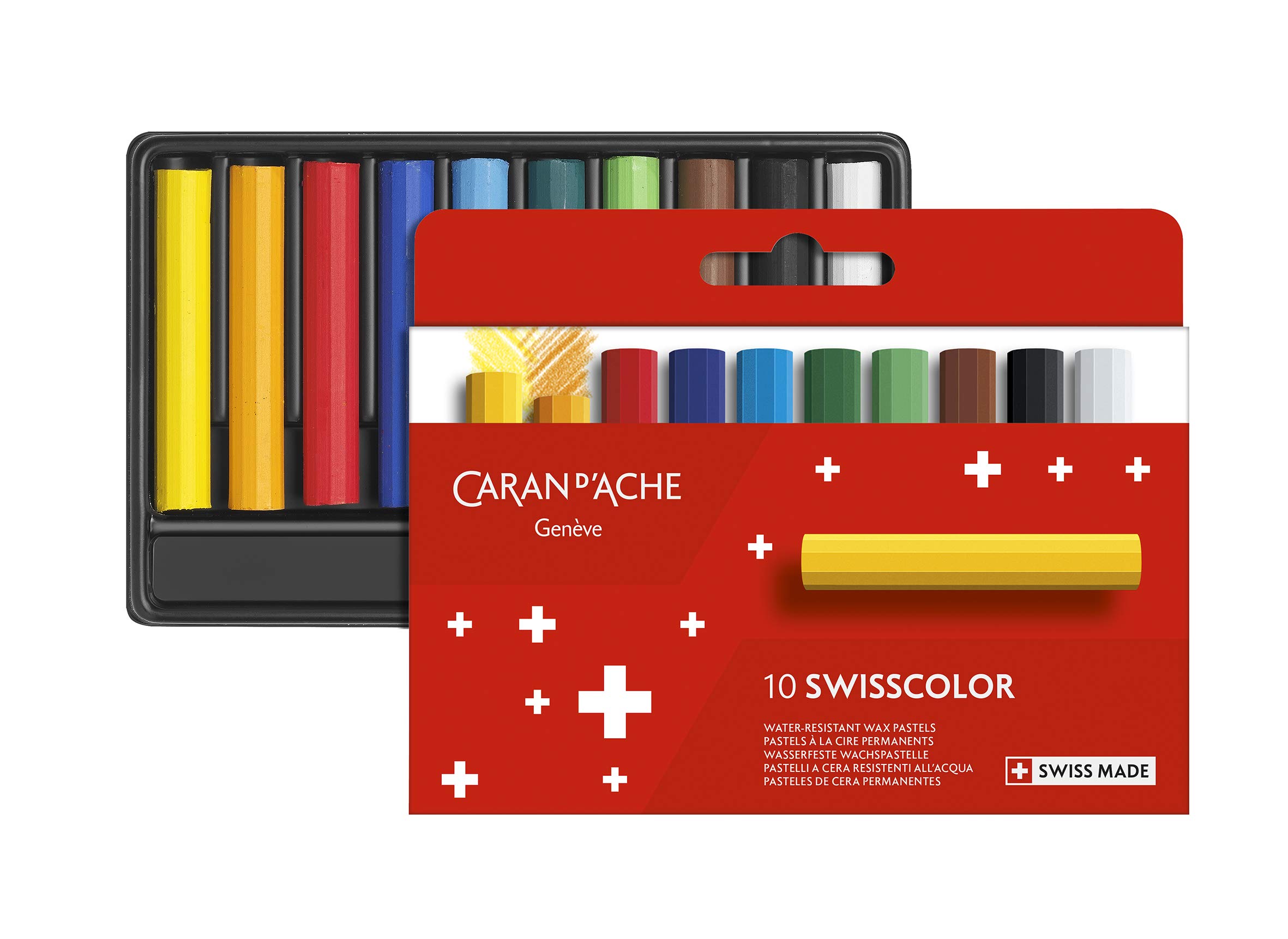 Caran d'Ache Swisscolor Wax Pastels - Set of 10